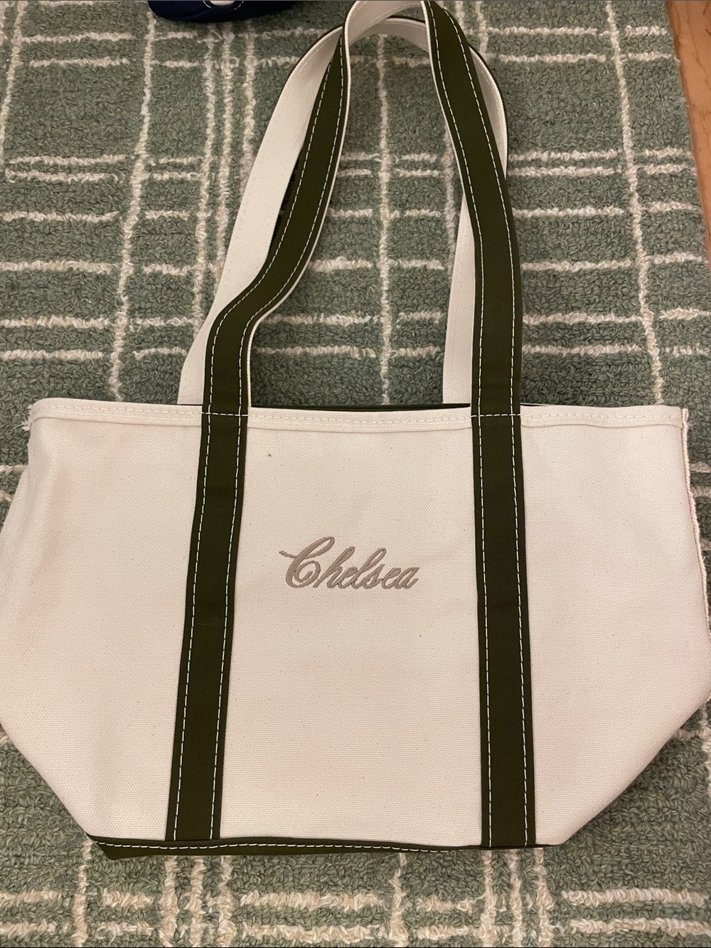 LLBean medium olive tote